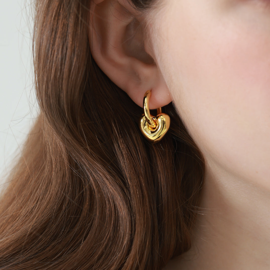 Hollow Love Heart Earrings