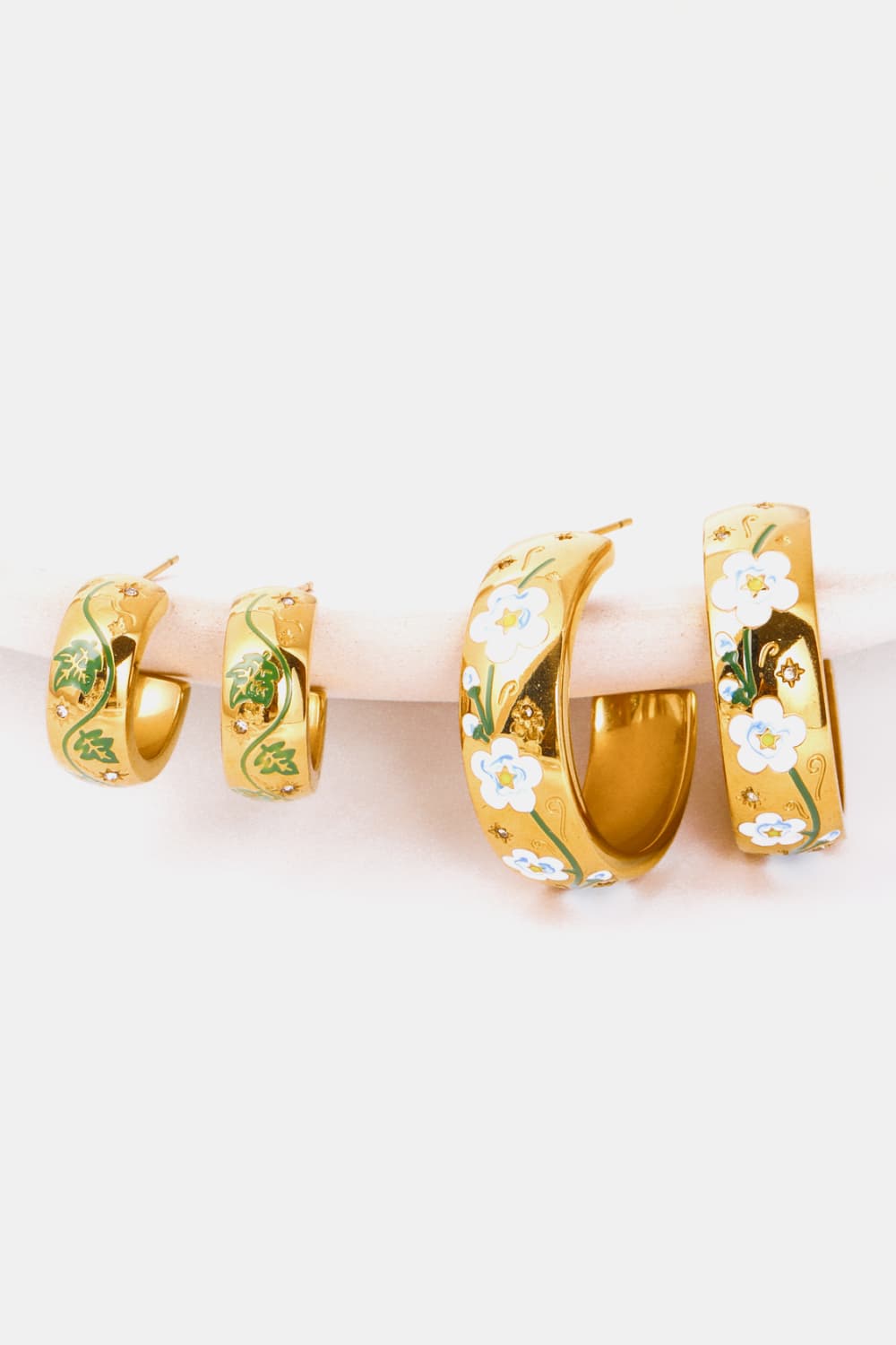 Floral C-hoops