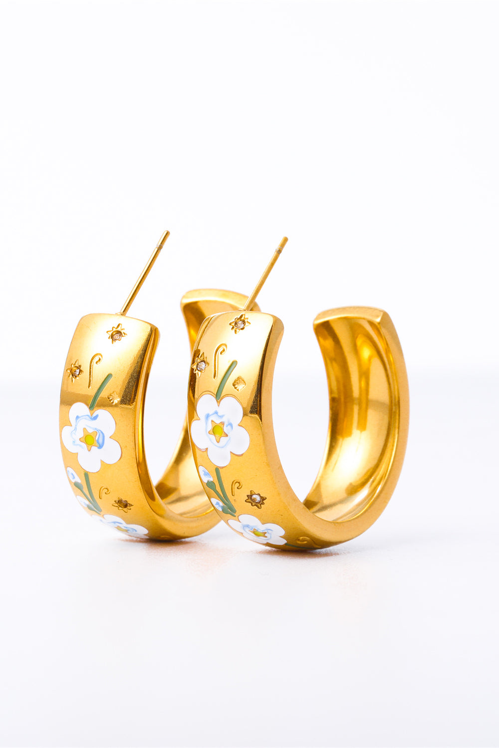 Floral C-hoops