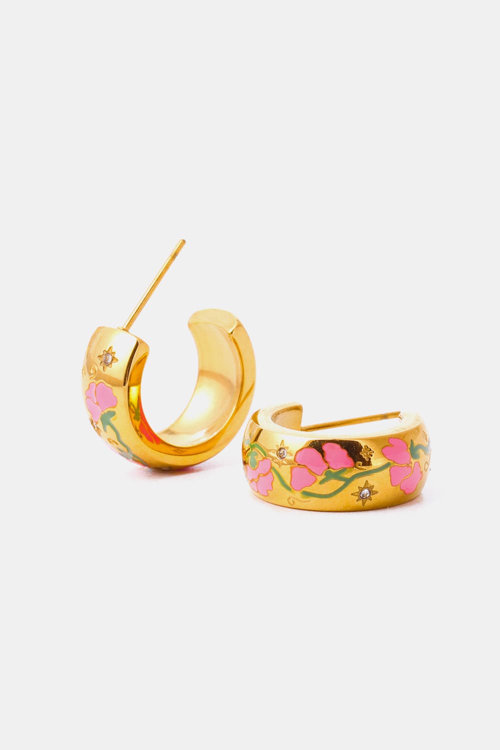 Floral C-hoops